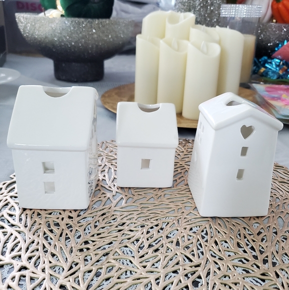 Set of 3 Beautiful ceramic home candle holders - Picture 3 of 6